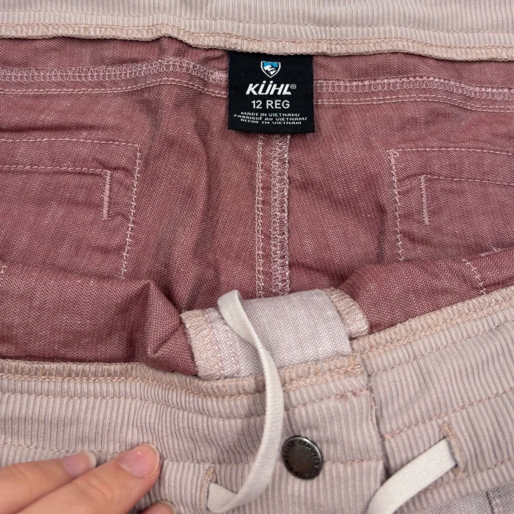 Kuhl Women 12 Reg Cabo Mauve Linen Blend Straight Leg Hiking Outdoor Pants - Picture 2 of 9